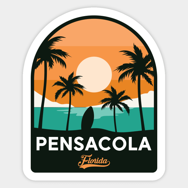 Pensacola Florida Sticker by Mark Studio